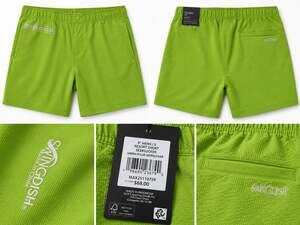 SwingDish Mens 6" Resort Short Seersucker Green Pulse Size S